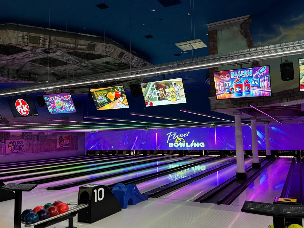 Bowlingbahn des Planet Bowling in Kaiserslautern.
